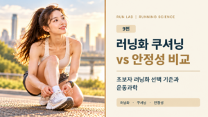 러닝화 쿠셔닝 vs 안정성 완벽 비교