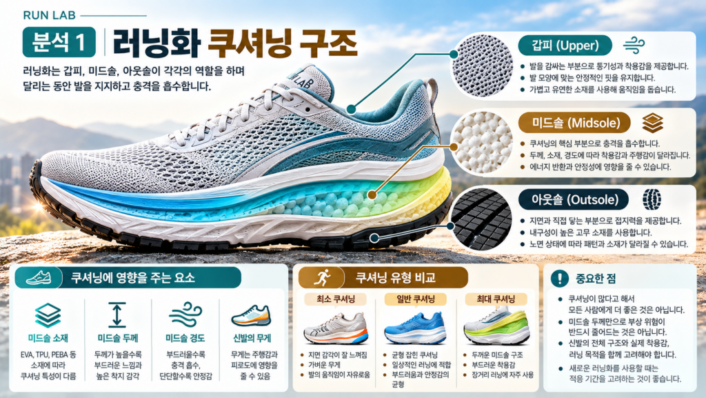 러닝화 쿠셔닝 구조 인포그래픽-2