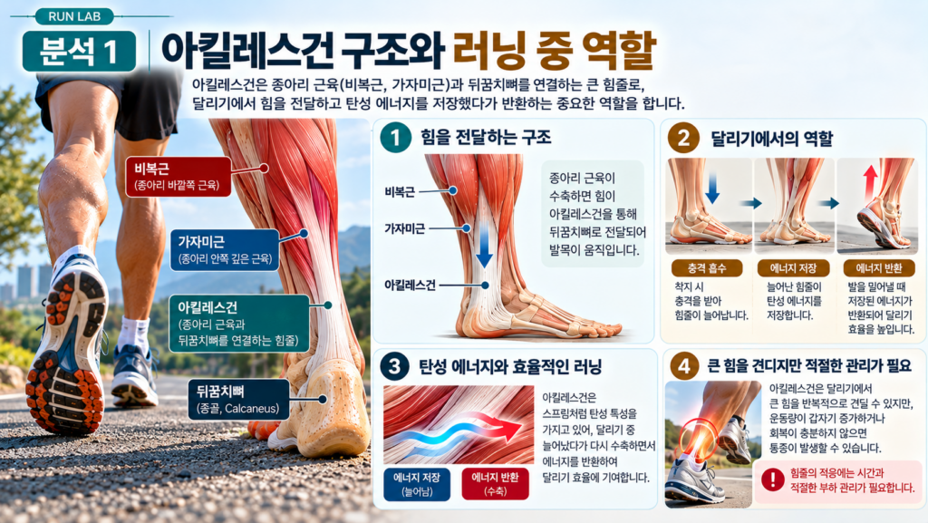 분석 1 | 아킬레스건 구조와 러닝 중 역할
